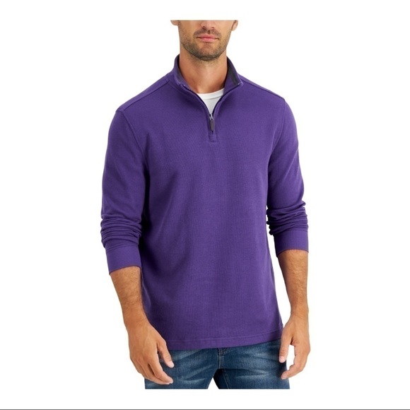 𝅺club room Ls French rib in dark fig - Picture 1 of 9